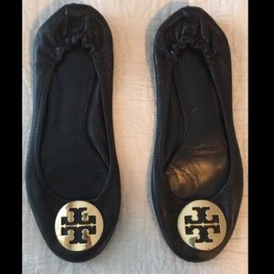 Tory Burch Black Ballet Flats